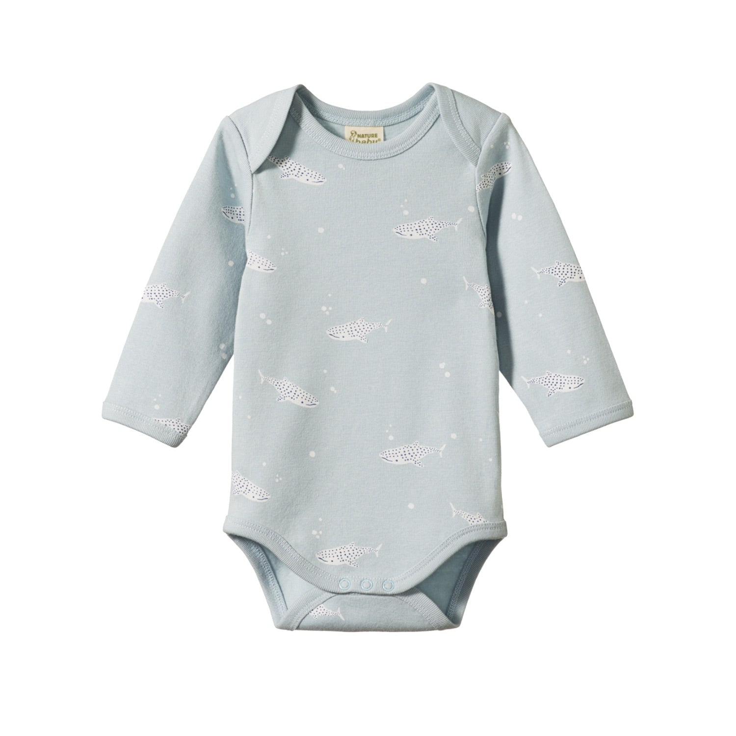 Nature Baby Bodysuit Long Sleeve Spotted Shark Print