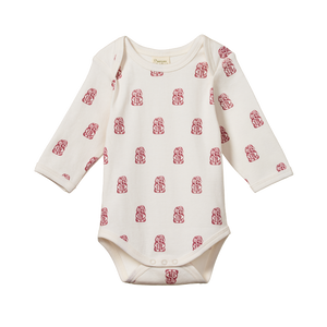 Nature Baby Long Sleeve Bodysuit in Tiki Print 