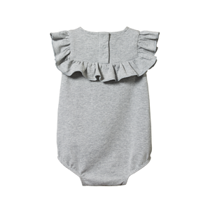 Nature Baby Frill Suit Grey Marl