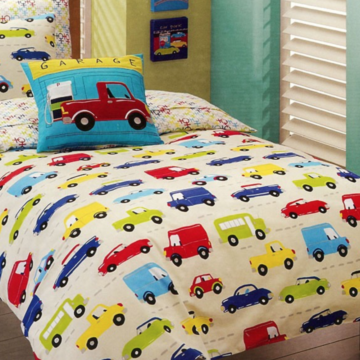 Jiggle & Giggle Brand, Traffic Jam design, Single Bed Duvet Cover set