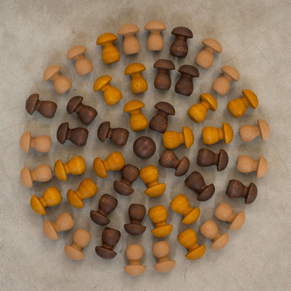 Grapat Mandala Brown Mushrooms