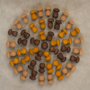 Grapat Mandala Brown Mushrooms