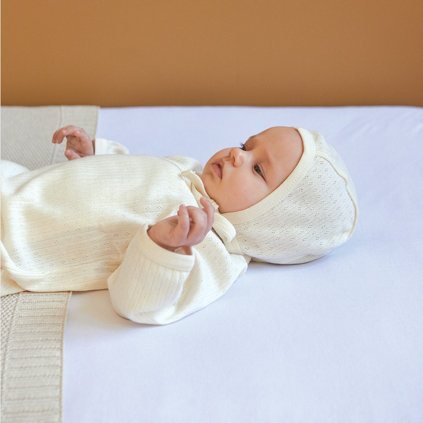Nature Baby Pointelle Kimono Stretch & Grow in Natural