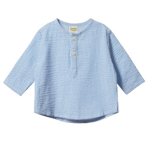 Nature Baby Caravan Shirt - Seersucker Blue Stripe