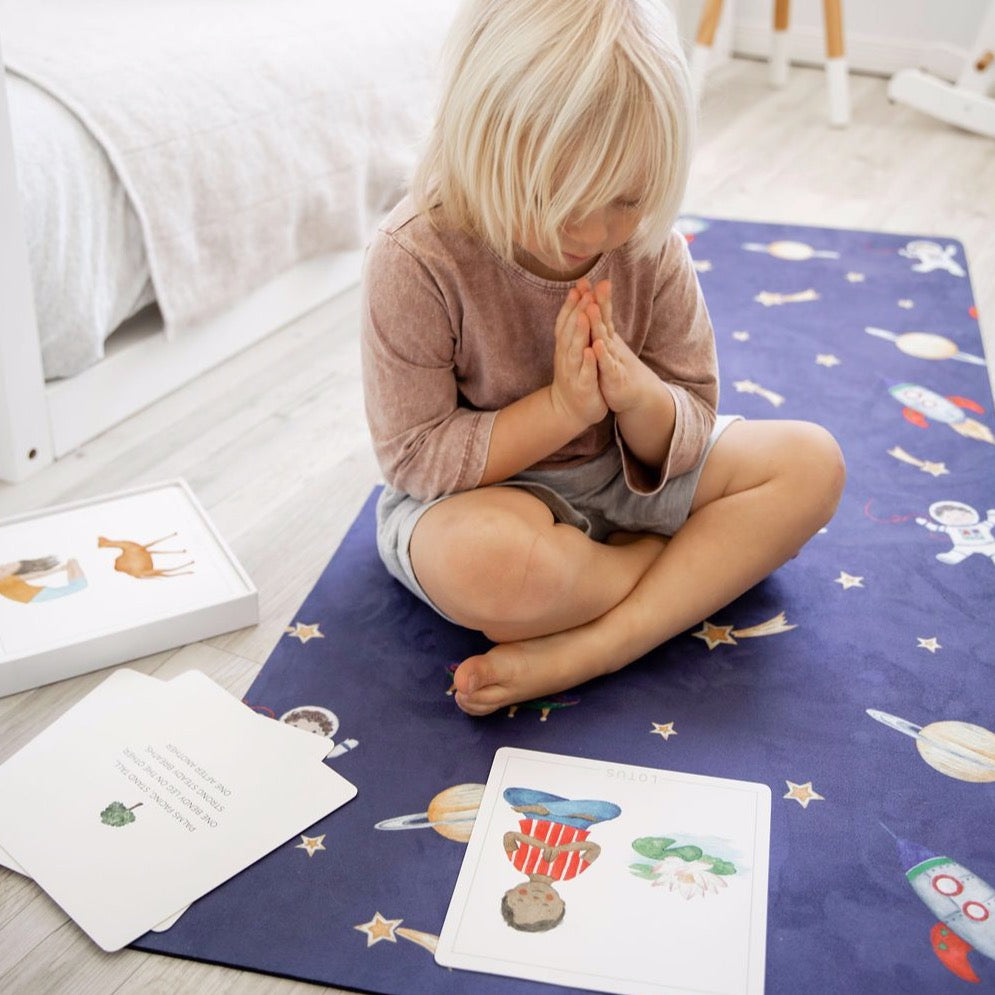 Mindful & Co Kids Yoga Mat Space Print - Monkey Kids