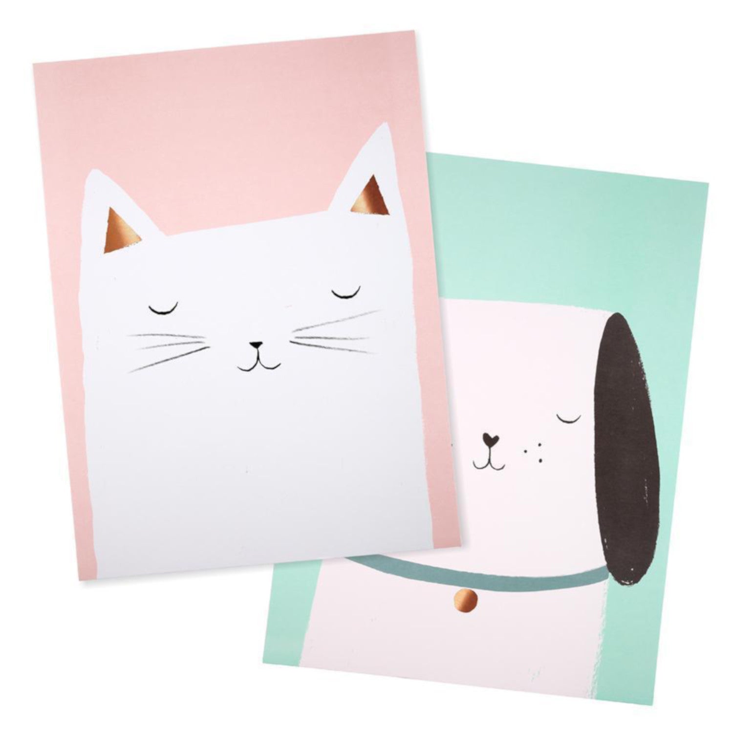 Meri Meri Art Print Cat and Dog