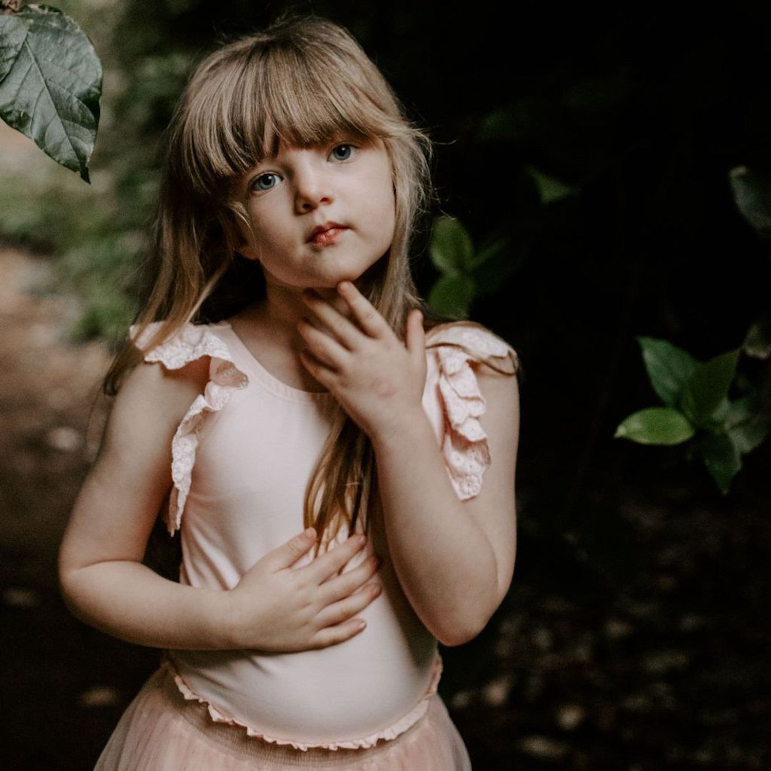 Aubrie Dixie Flutter Bodysuit Ballet Pink