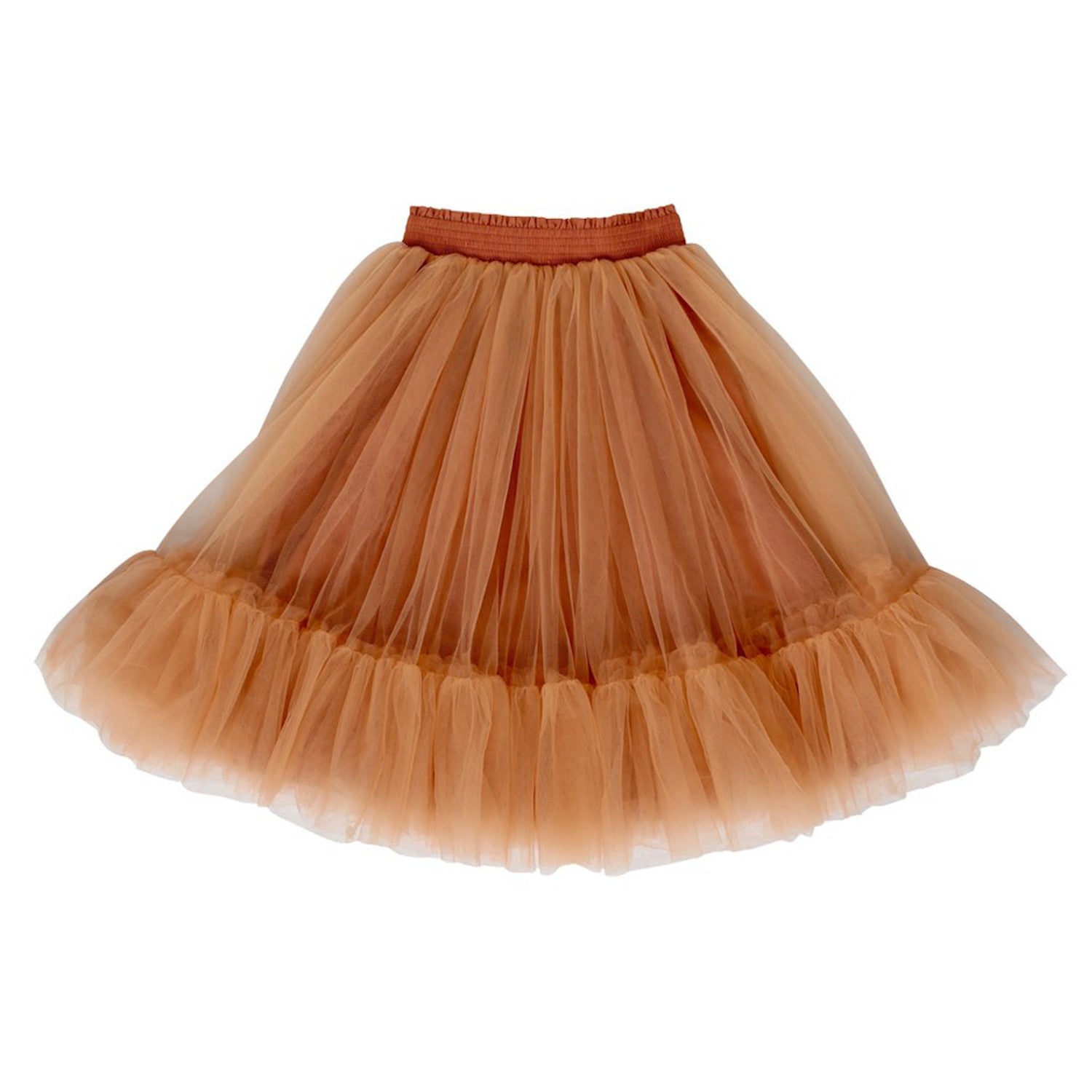 Aubrie Romantic Ruffle Tutu Terracotta Tulle