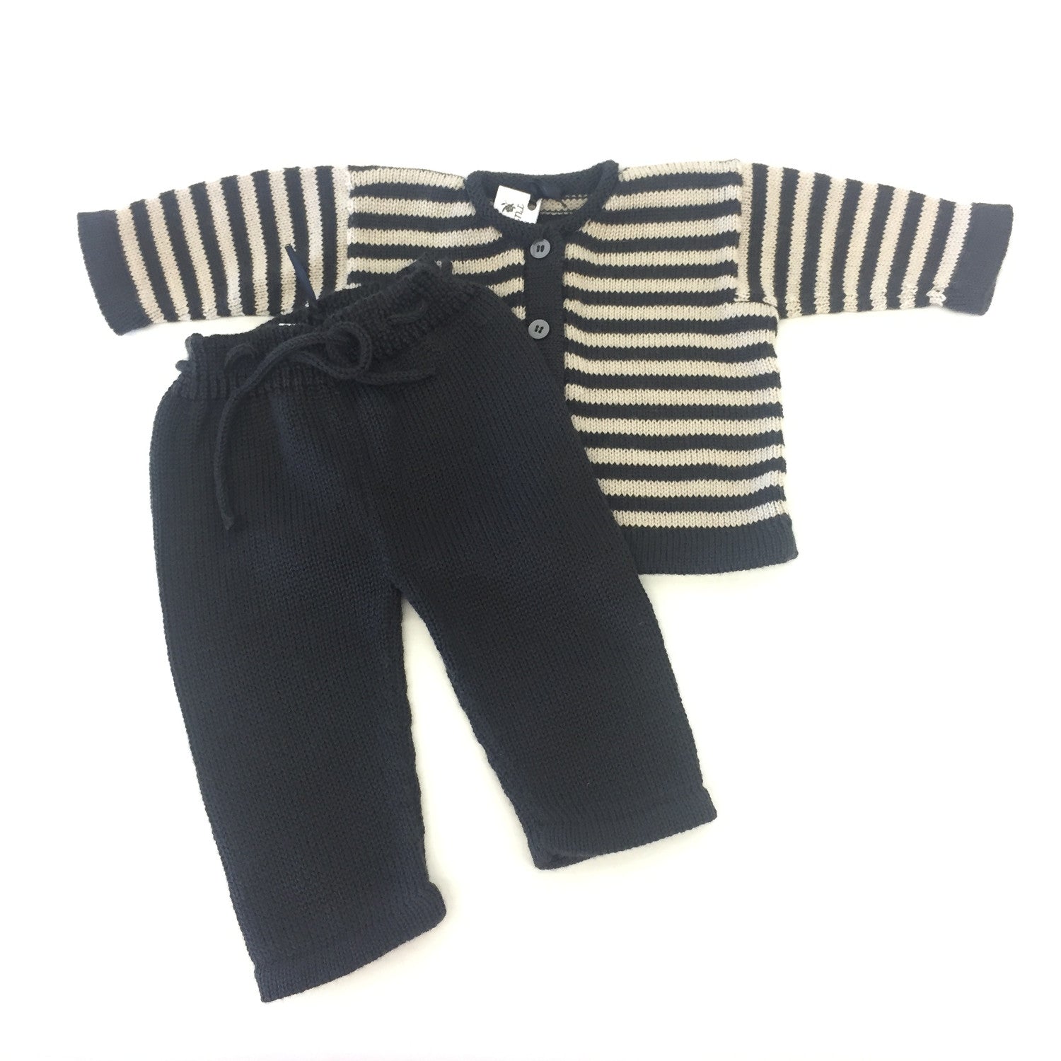 Merino Baby Pants -Charcoal