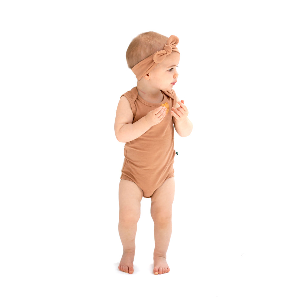 Burrow & Be -Singlet Onesie -Tawny Brown