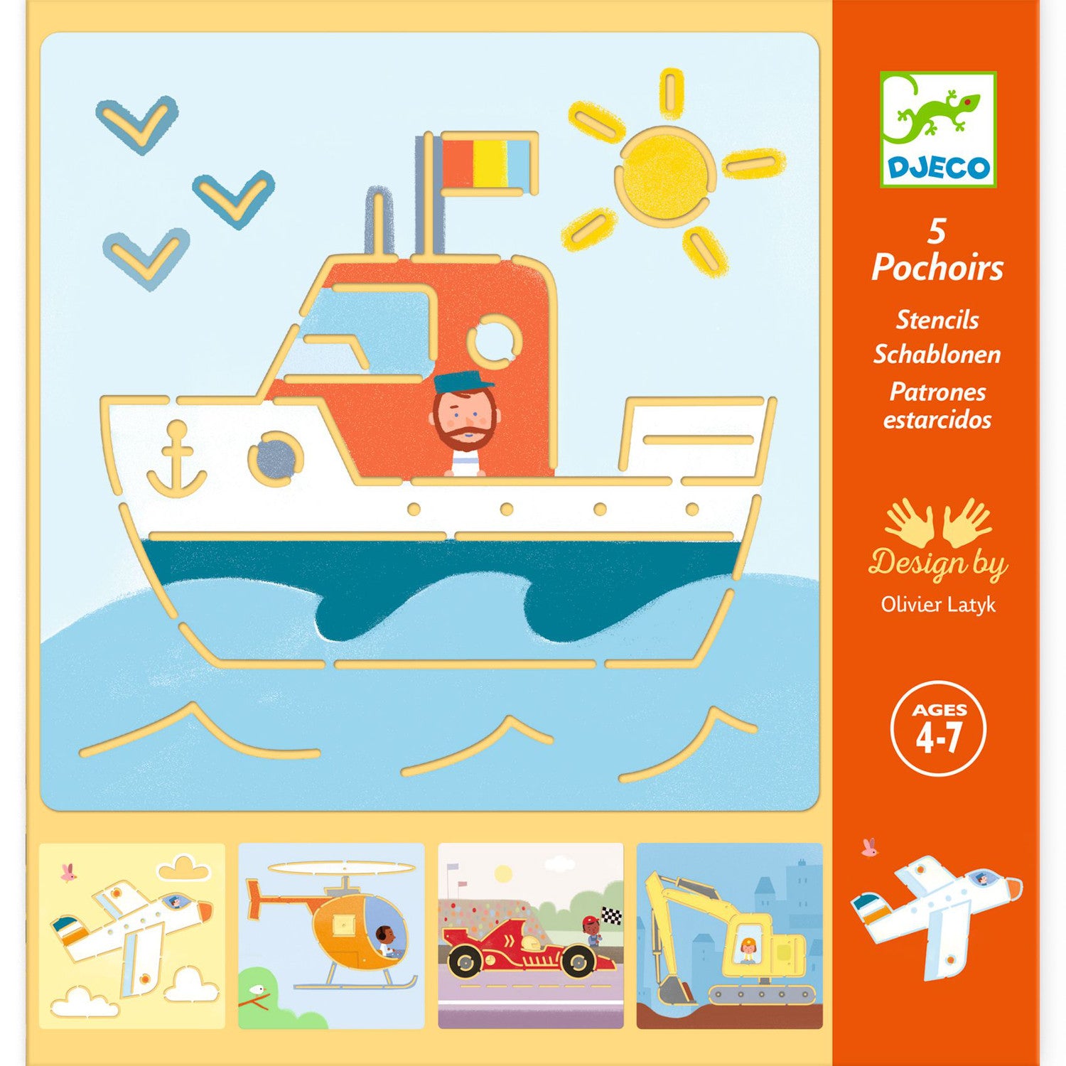 Djeco Stencils Transport & Co