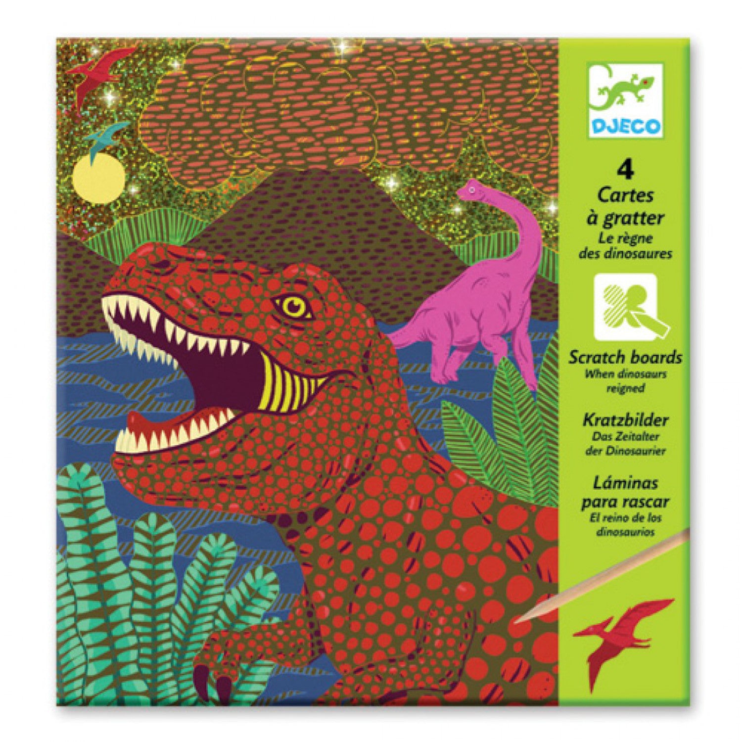 Djeco Scratch Boards -When Dinosaurs Reigned