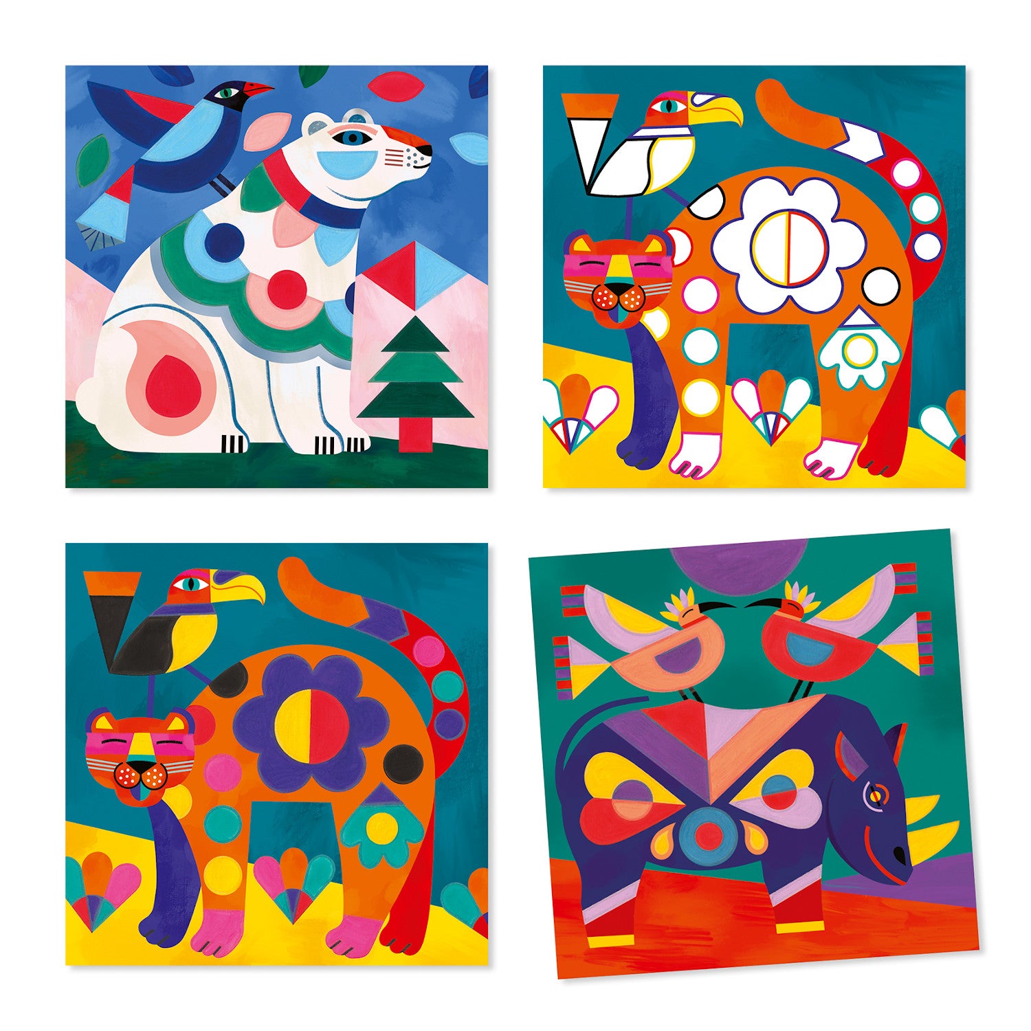 Djeco Cards to Paint -Fanciful Beasts