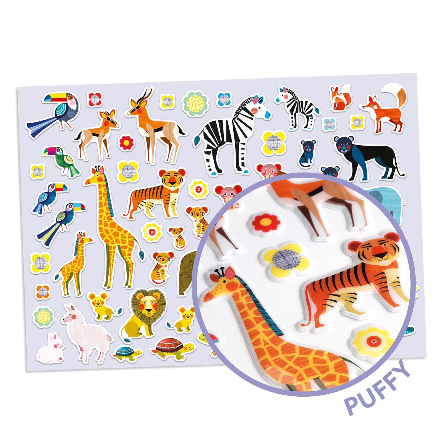 Djeco Puffy Stickers -Mothers and Babies