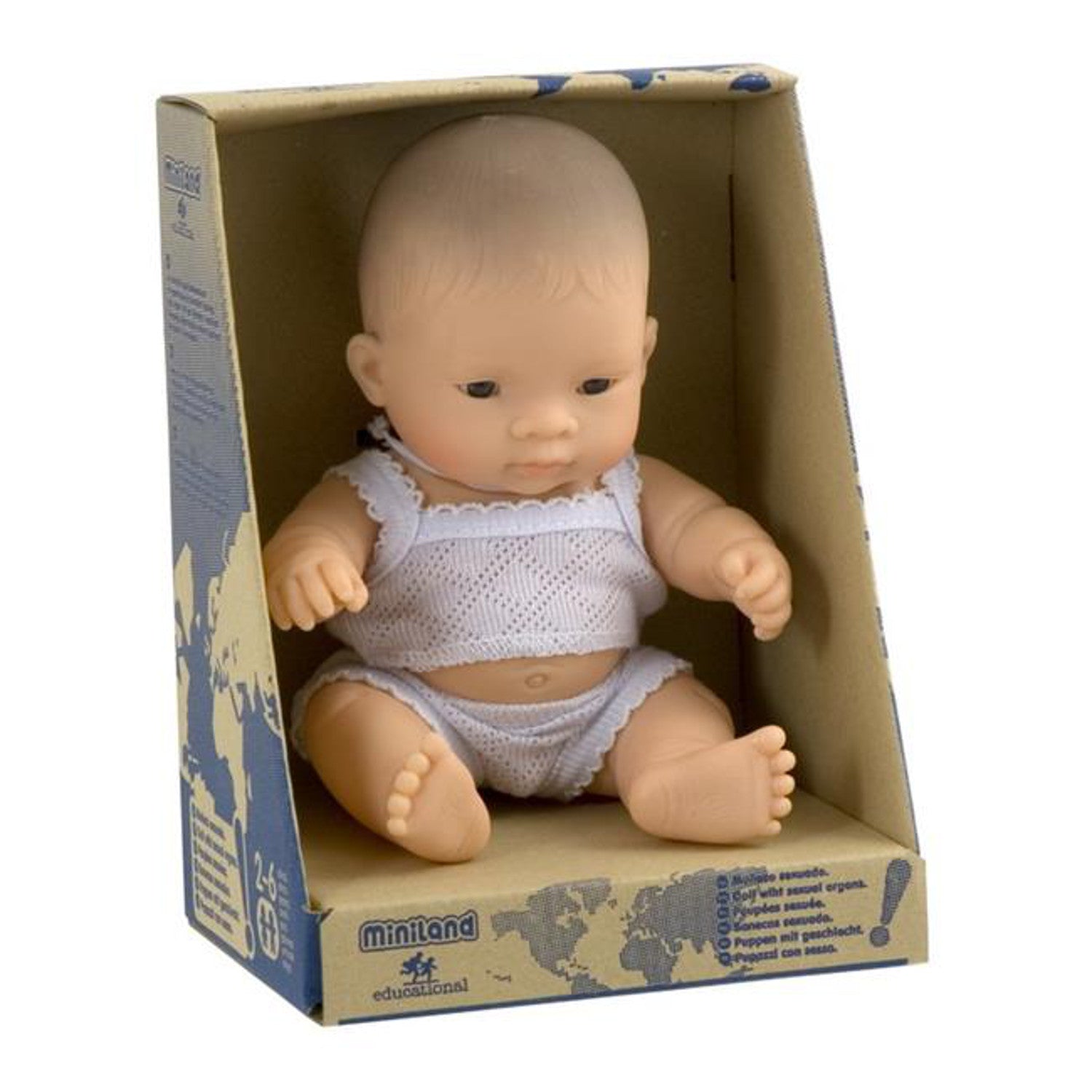 Miniland Baby Doll 21cm Asian Boy