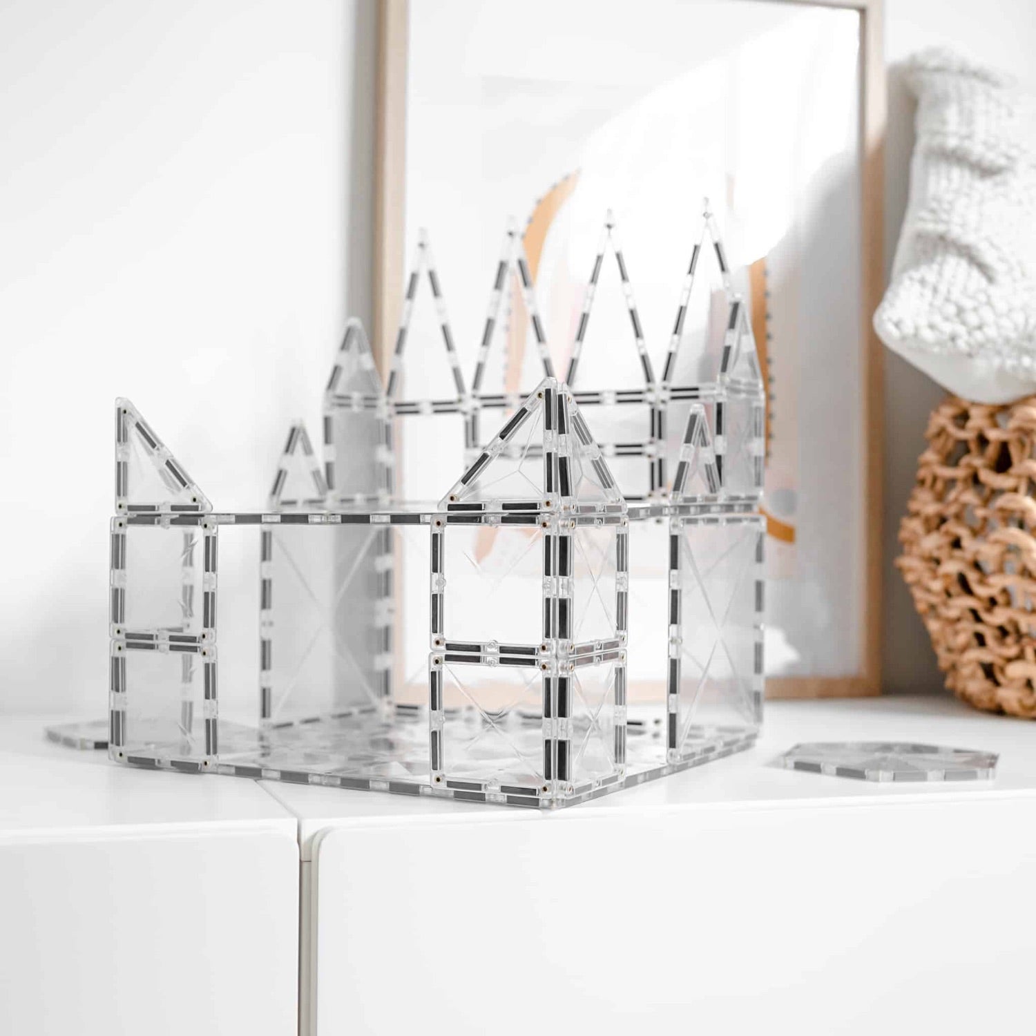 Connetix Tiles Base Plate Pack Clear 2 Piece