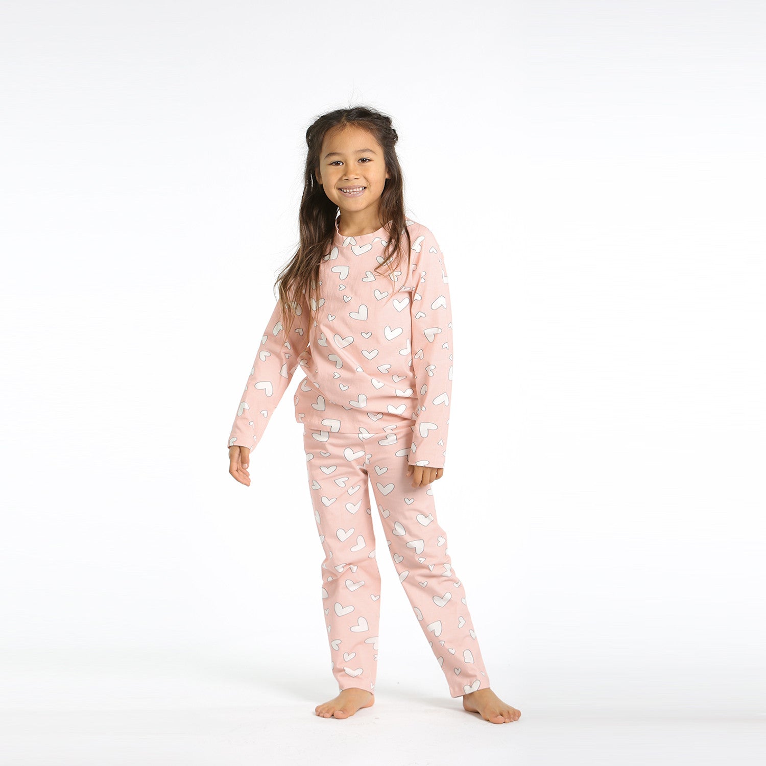 Hello Stranger Hearts Winter PJs Pink