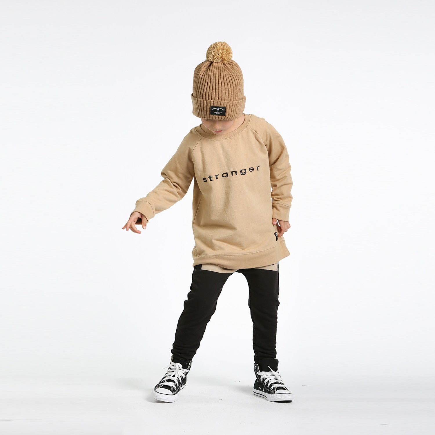 Hello Stranger Pom Pom Beanie Mushroom