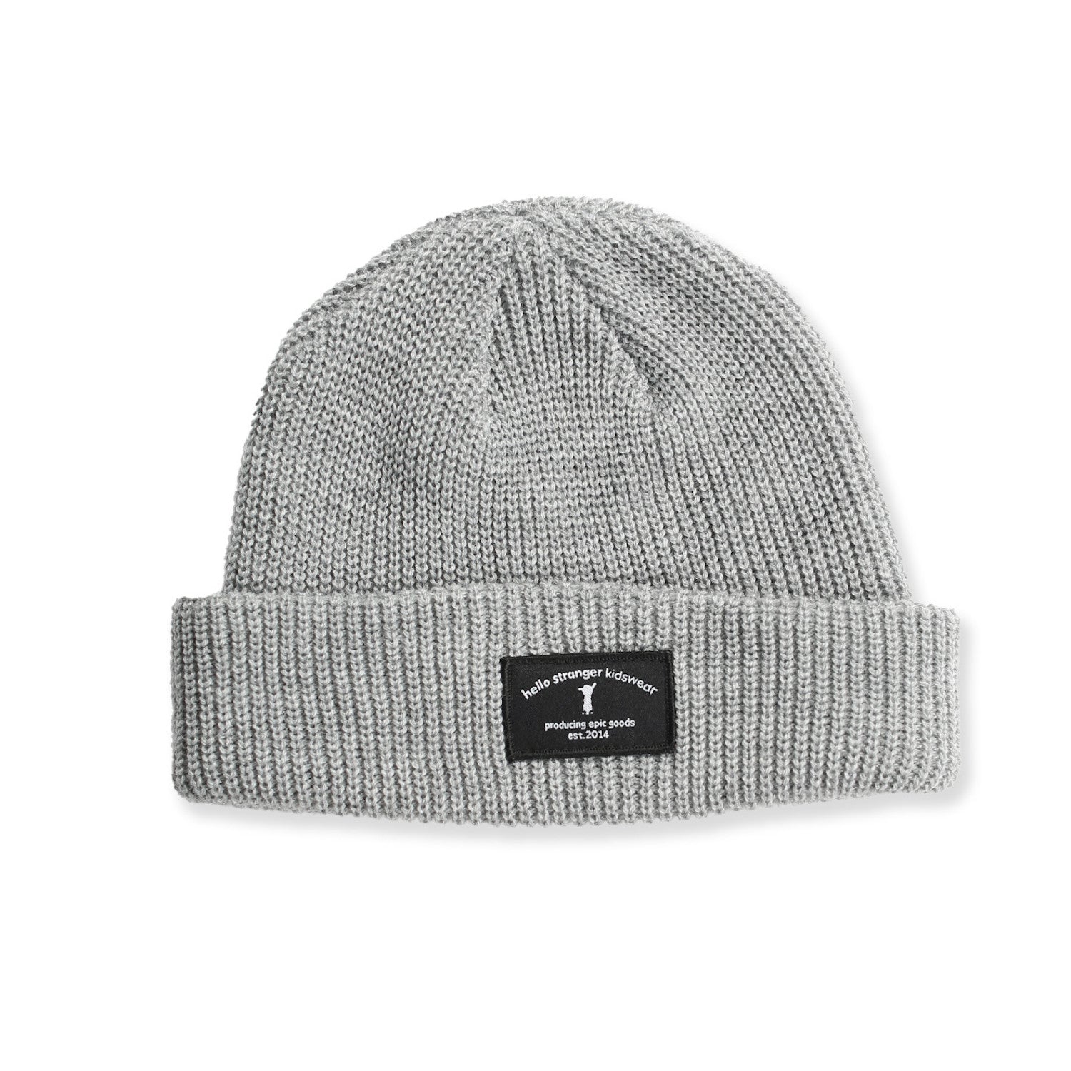Hello Stranger Waffle Beanie Grey