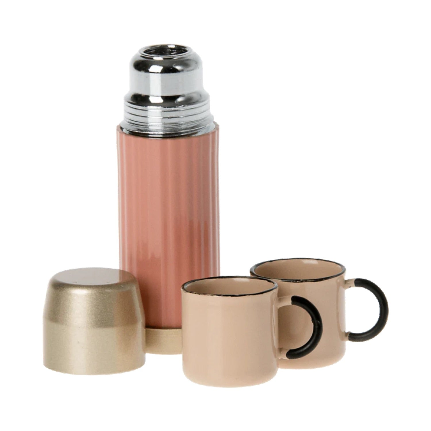 Maileg Thermos and Cups Soft Coral