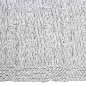 Korango CableKnit Blanket -Grey Marle