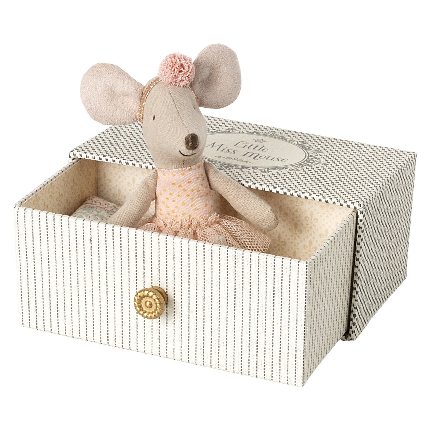 Maileg Dancing Little Sister Mouse in Daybed