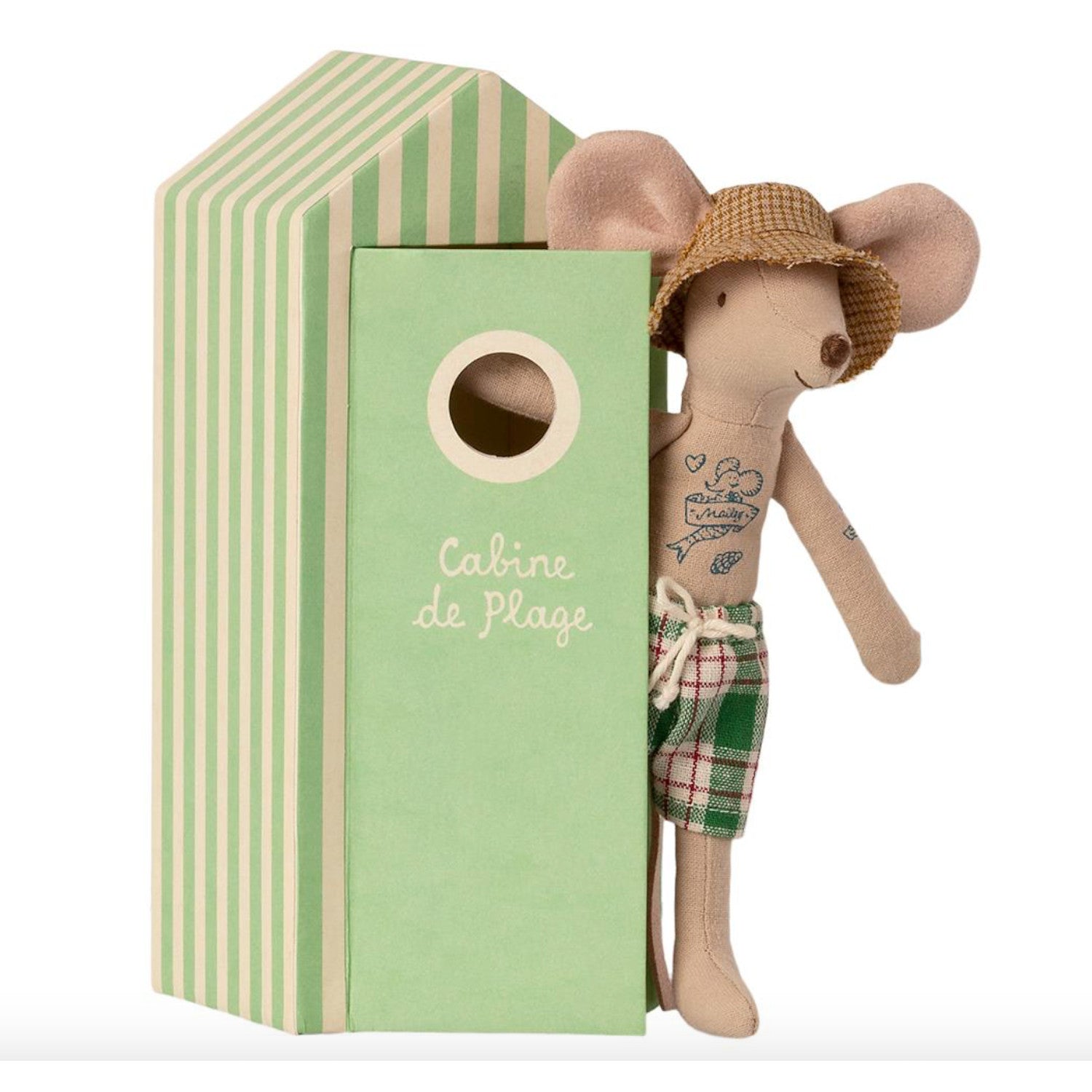 Maileg Beach Mouse Dad in Cabin
