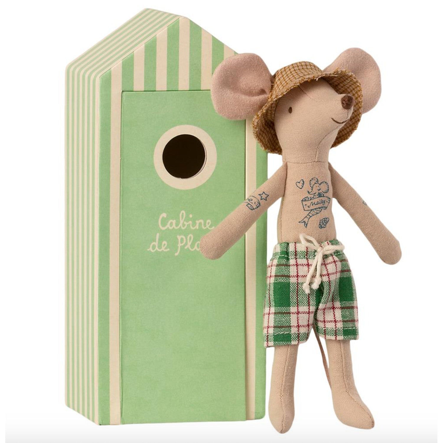 Maileg Beach Mouse Dad in Cabin
