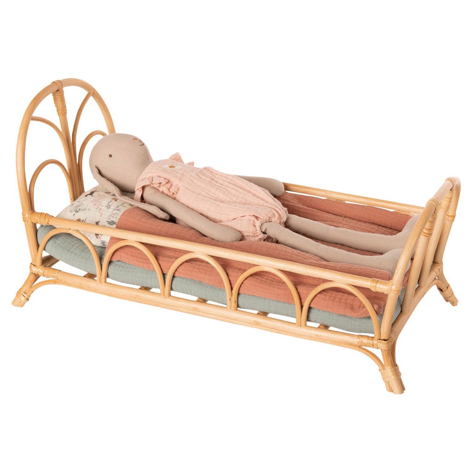 Rattan Cane Dolls Bed