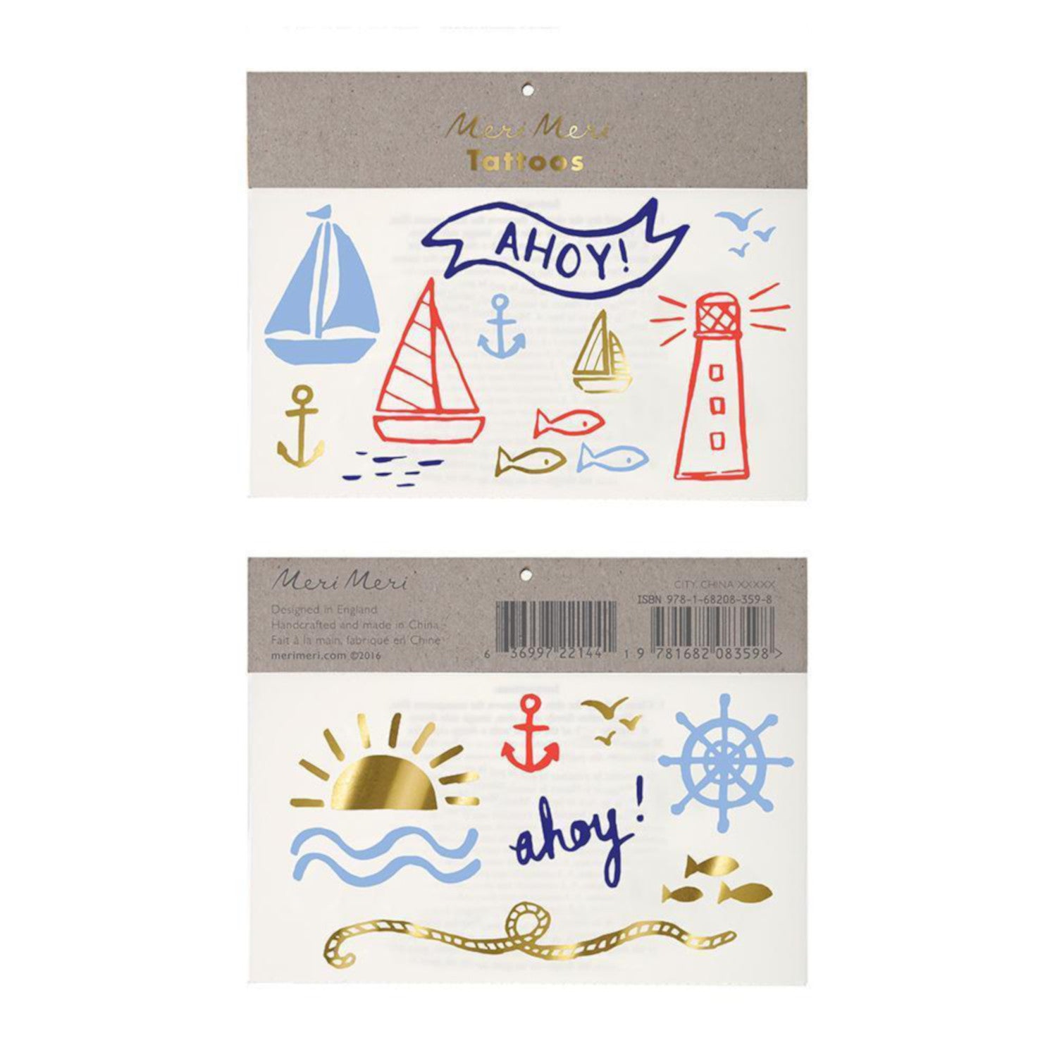 Meri Meri Tattoos Nautical Ahoy!