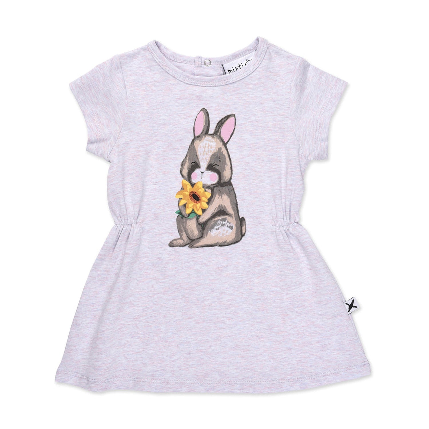 Minti Baby Dress Flower Bunny Lilac Marle