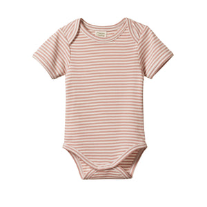 Nature Baby Bodysuit Short Sleeve - Tulip Stripe