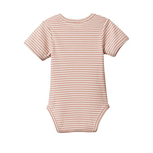 Nature Baby Bodysuit Short Sleeve - Tulip Stripe