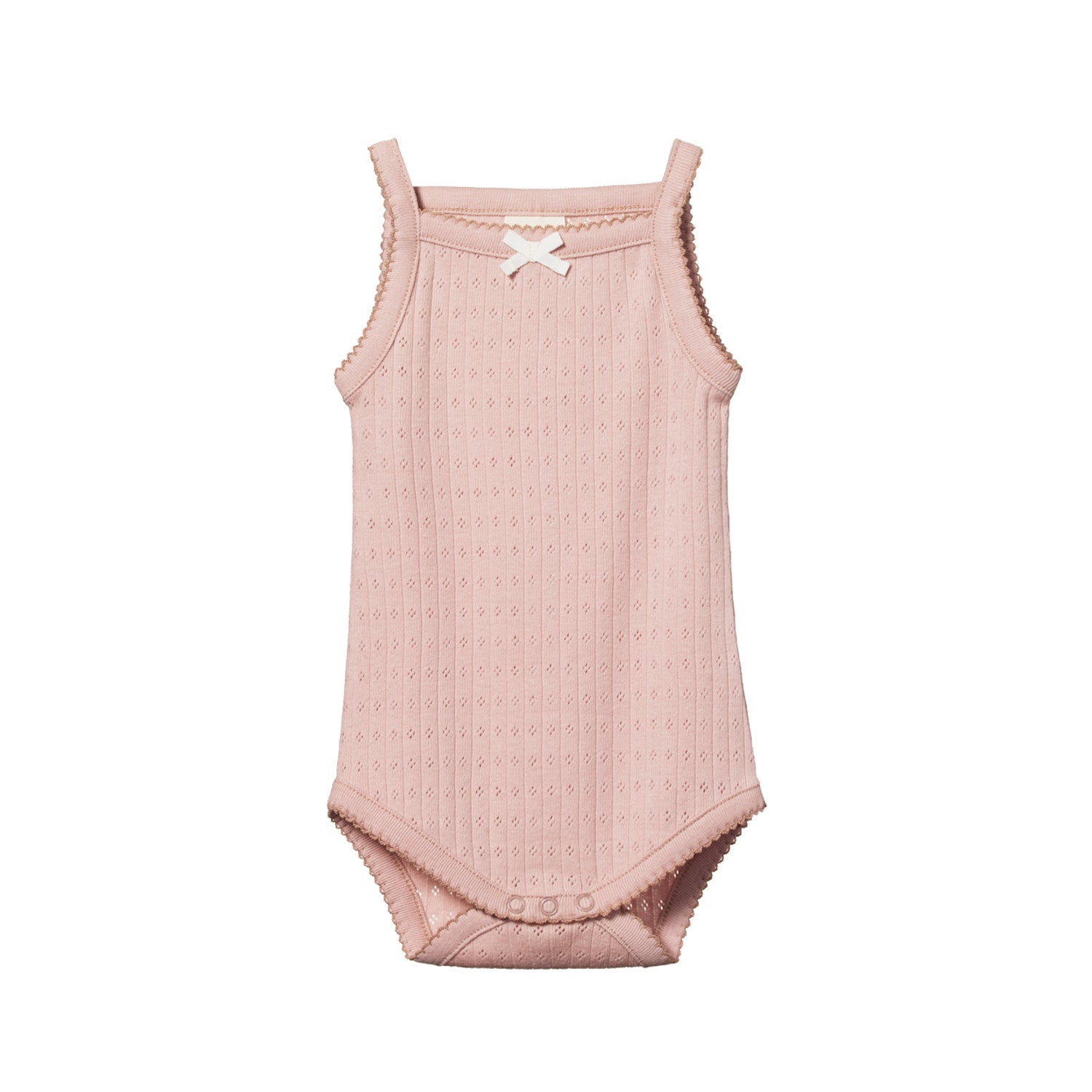 Nature Baby Pointelle Camisole Bodysuit - Rosebud