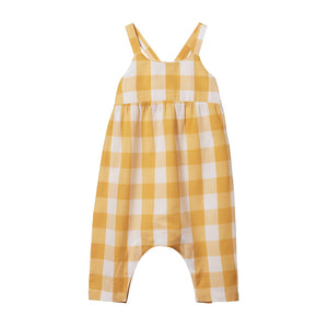 Nature Baby Gingham Picnic Suit Honey Check