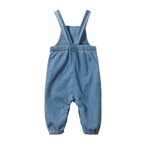 Nature Baby Tipper Overalls Chambray Sky