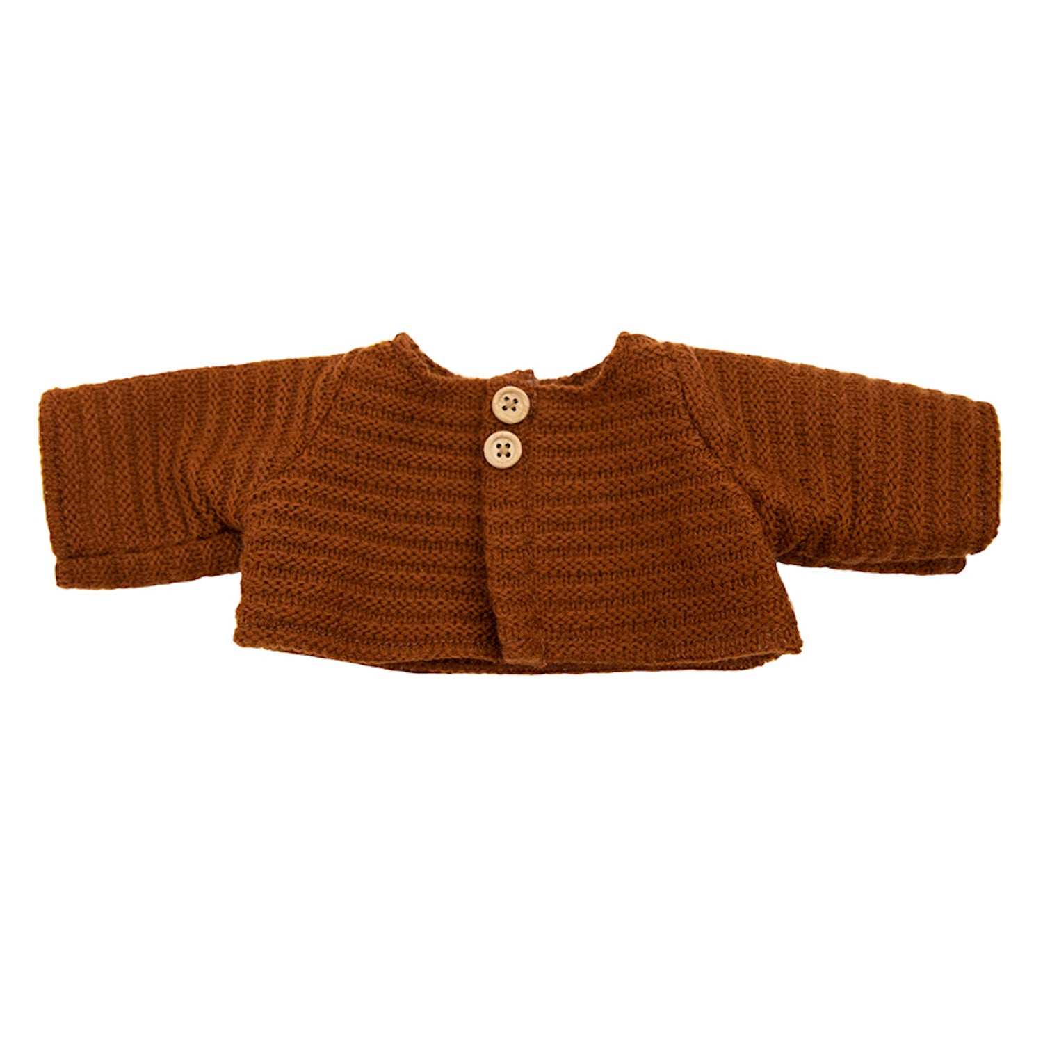 Olli Ella Dinkum Dolls Clothes Cardigan Chestnut