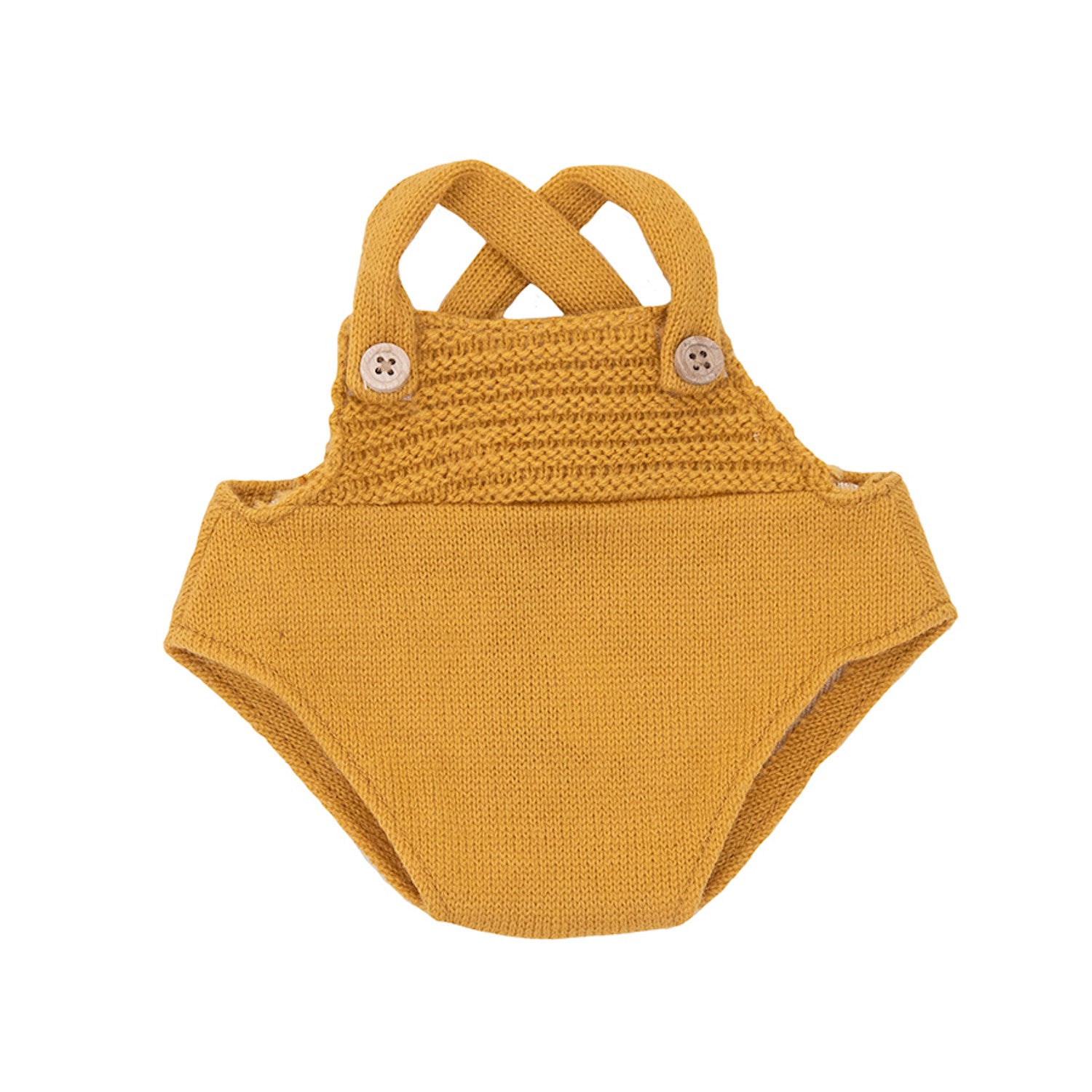 Olli Ella Dinkum Dolls Clothes Romper Mustard