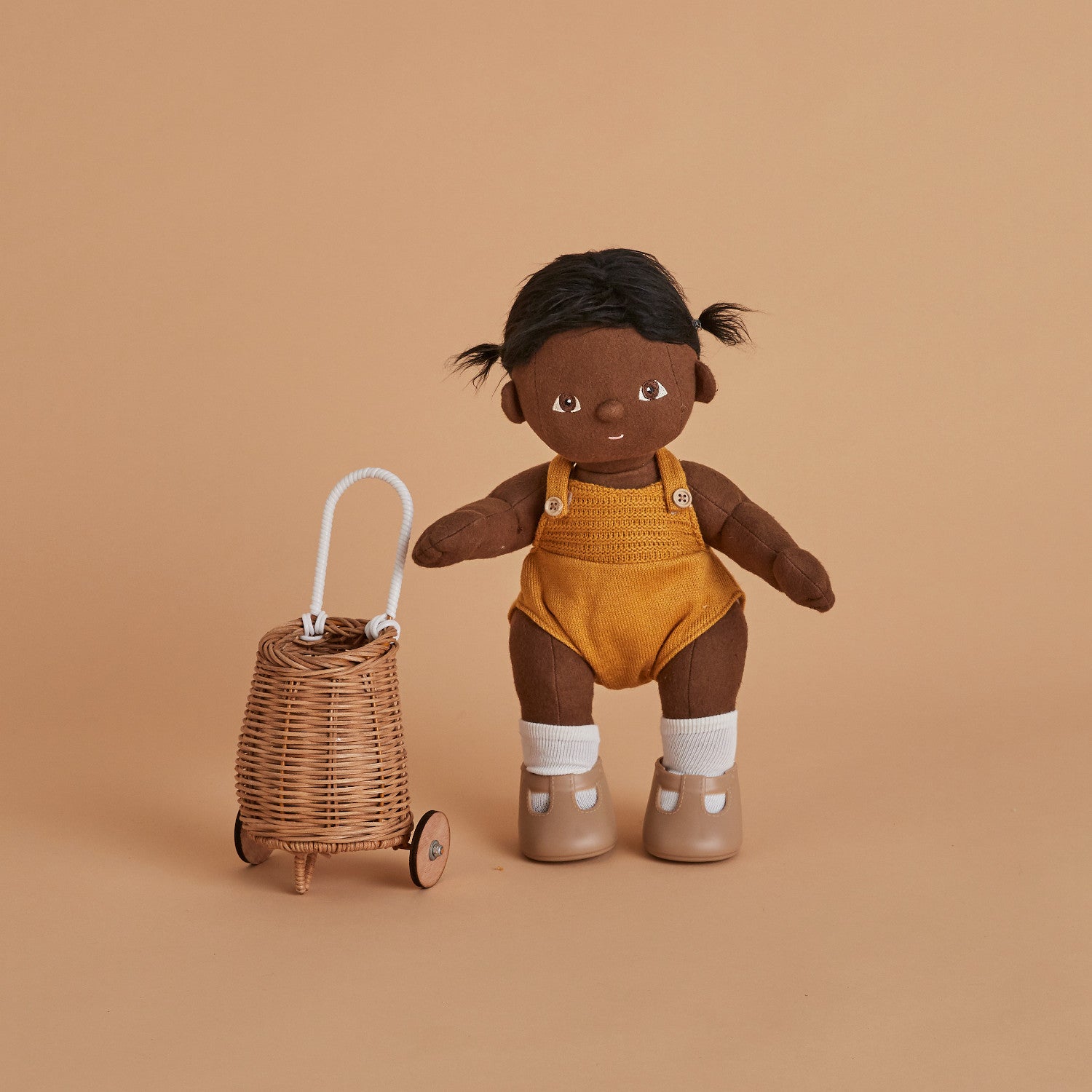 Olli Ella Dinkum Dolls Clothes Romper Mustard