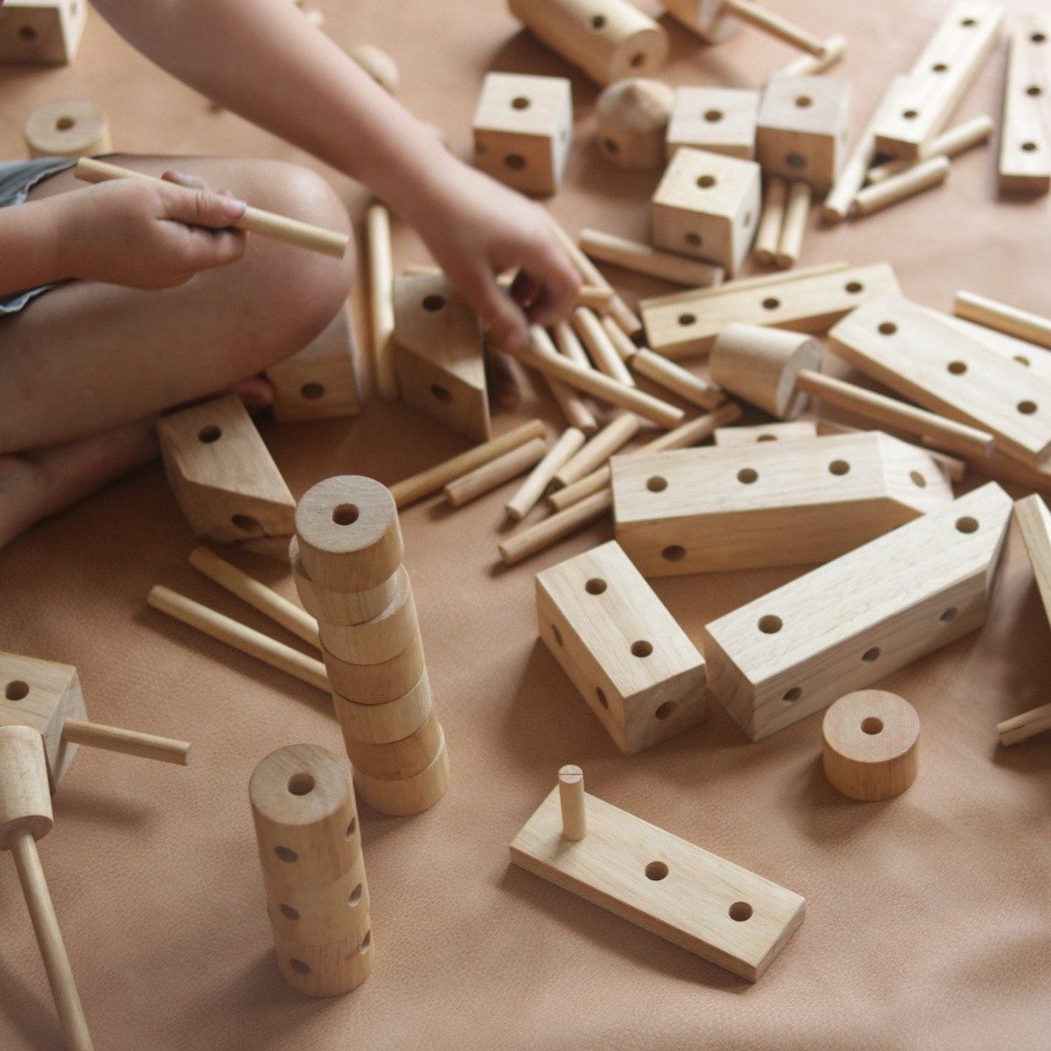 Q Toys Construction Set -Natural