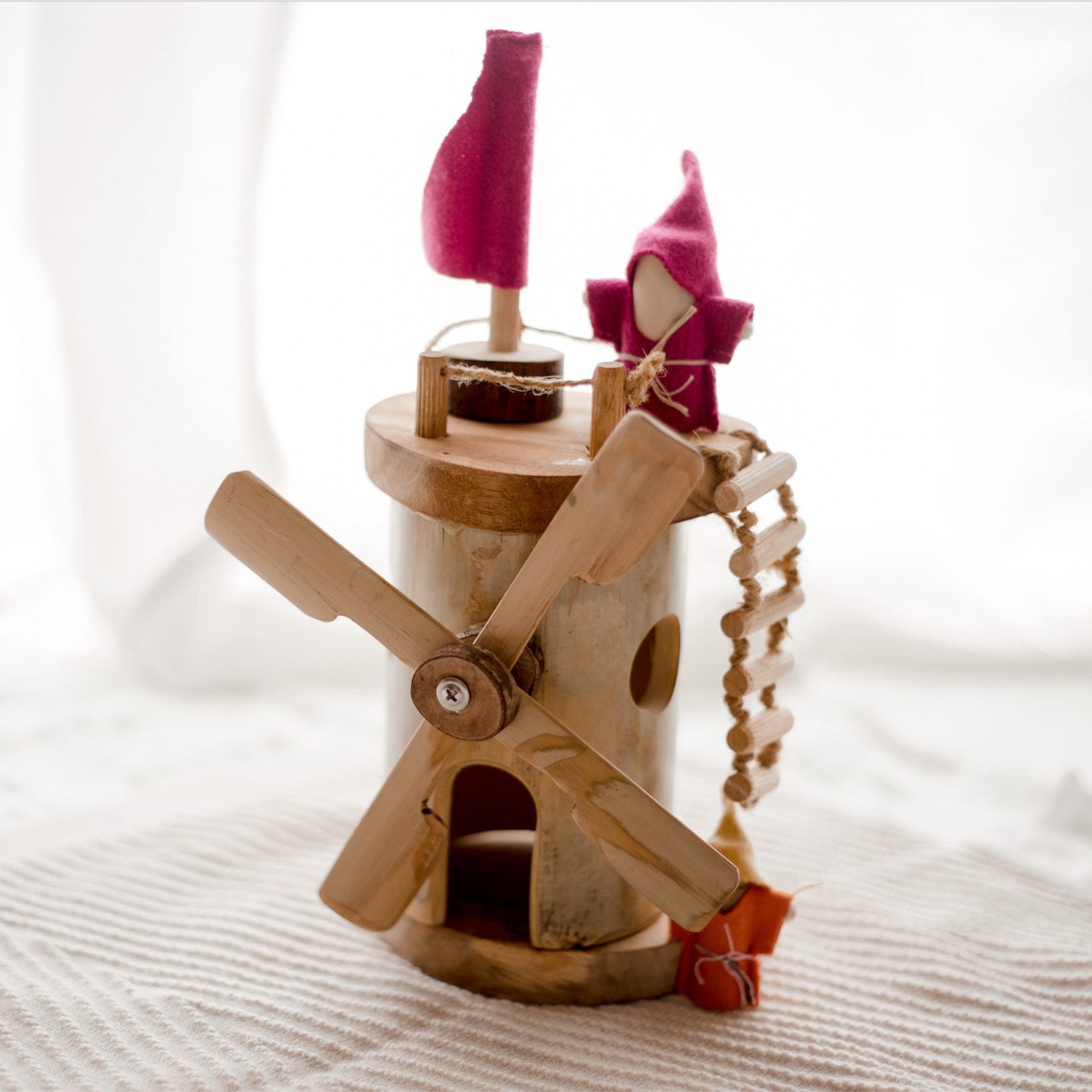 Q Toys Wooden Windmill Monkey Kids