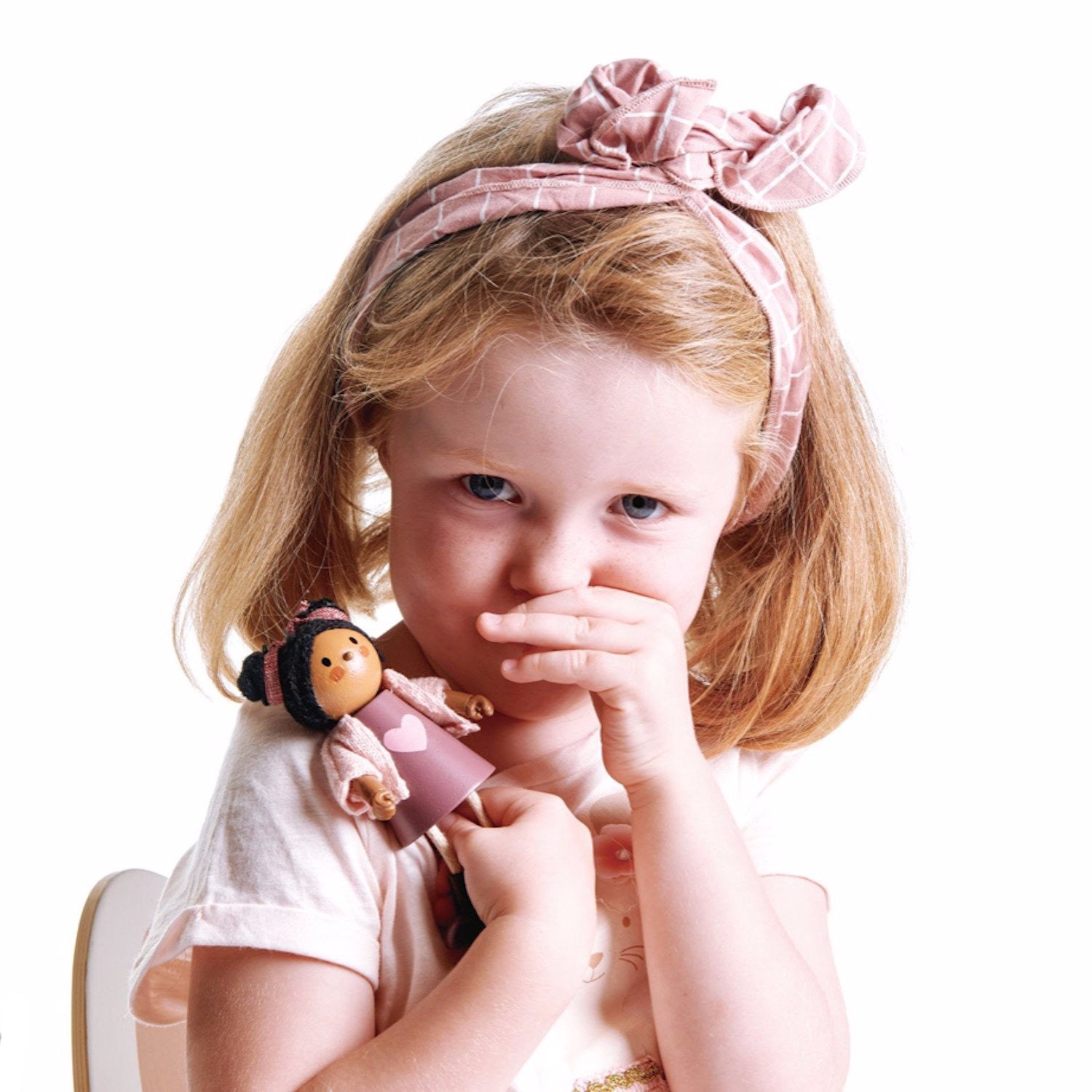 Tender Leaf Wooden Doll -Ayana & her cat