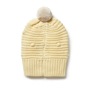 Wilson + Frenchy Knitted Spot Hat Pastel Yellow